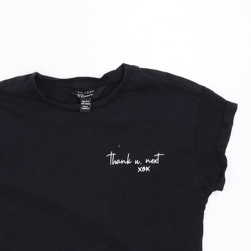 Newlook Girls Black   Basic T-Shirt Size 11 Years