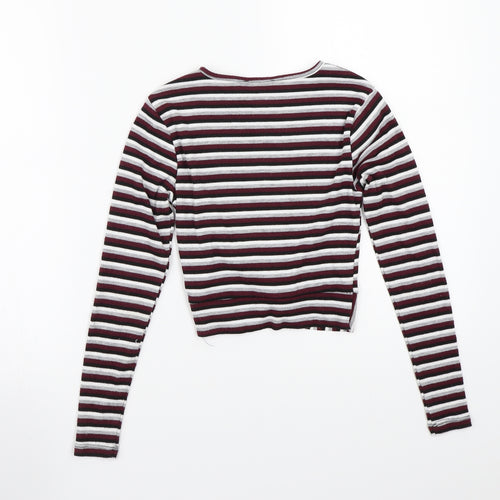 Newlook Girls Purple Striped  Basic T-Shirt Size 10-11 Years