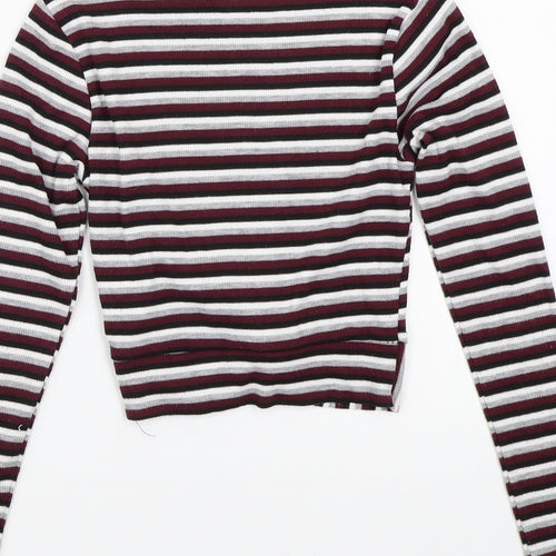 Newlook Girls Purple Striped  Basic T-Shirt Size 10-11 Years