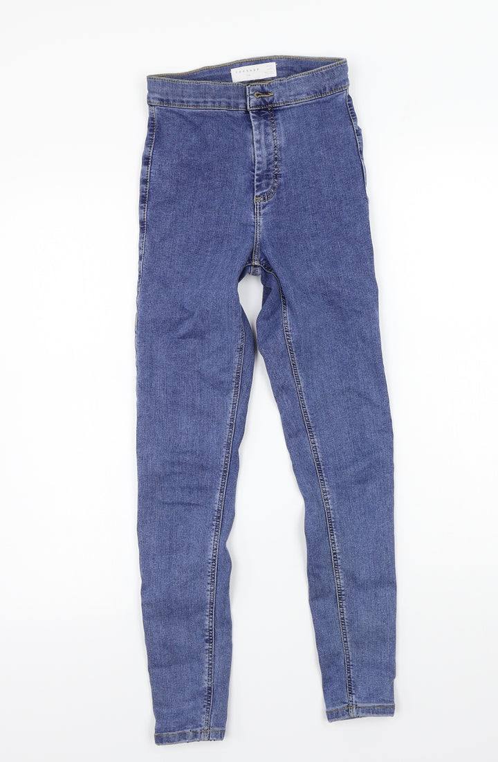 Topshop Womens Blue Skinny Jeans Size 25 L32 in