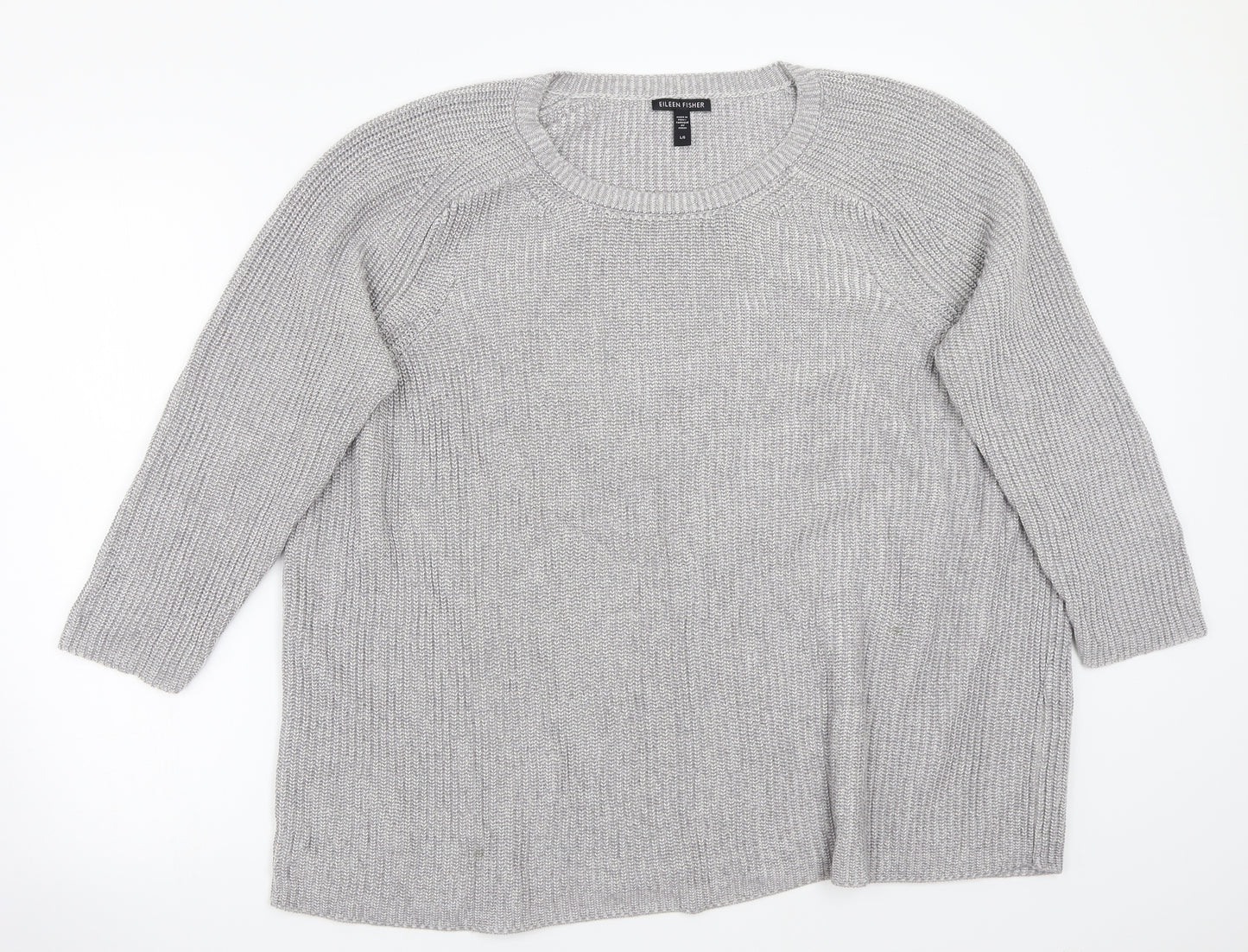 Eileen Fisher Womens Grey   Pullover Jumper Size L