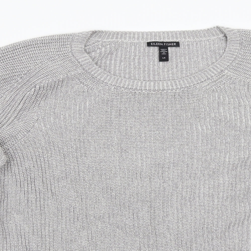 Eileen Fisher Womens Grey   Pullover Jumper Size L