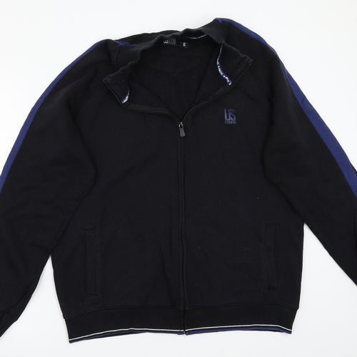 Usath Mens Black   Jacket Coat Size XL