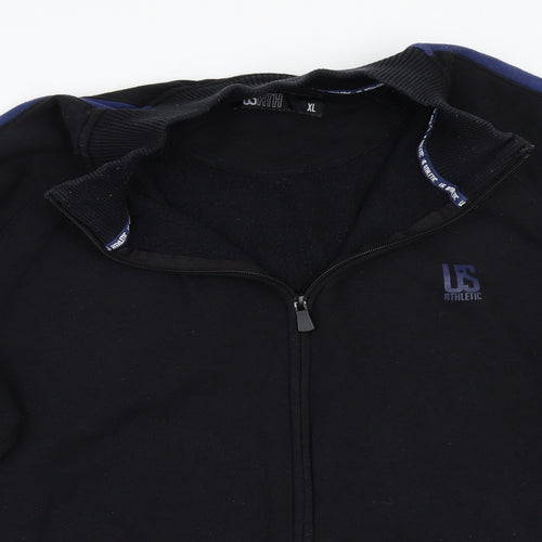 Usath Mens Black   Jacket Coat Size XL