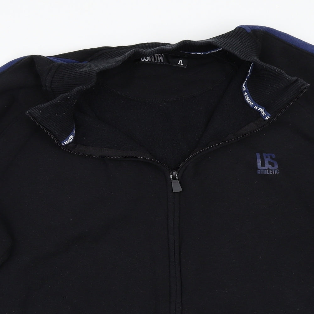 Usath Mens Black   Jacket Coat Size XL