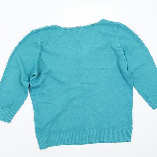 Per Una Womens Blue   Pullover Jumper Size 14
