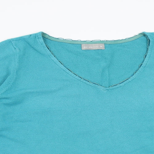 Per Una Womens Blue   Pullover Jumper Size 14