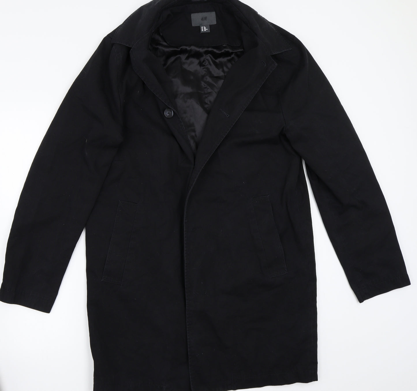 H&M Mens Black   Jacket Coat Size 38