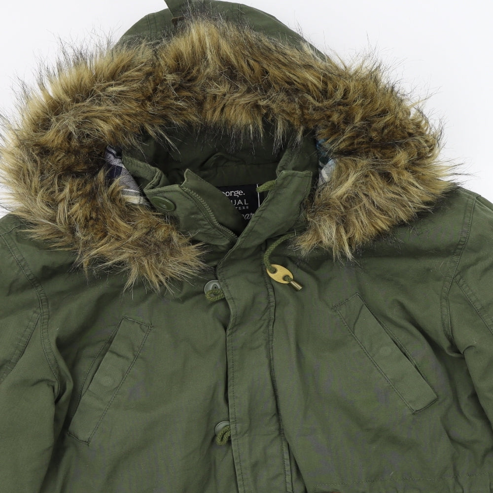 George Mens Green   Jacket Coat Size L