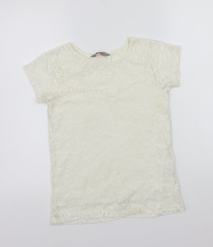 Dorothy Perkins Womens White Basic T-Shirt Size 6