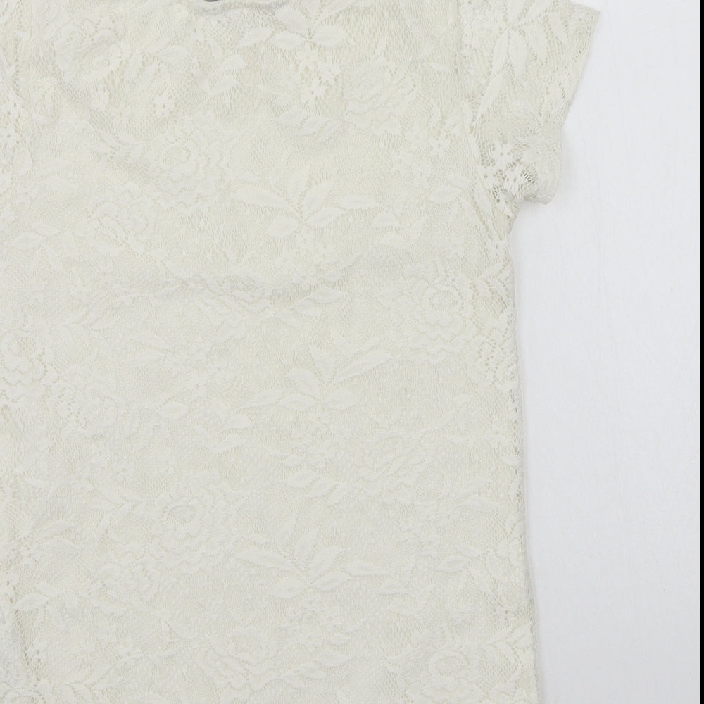 Dorothy Perkins Womens White   Basic T-Shirt Size 6