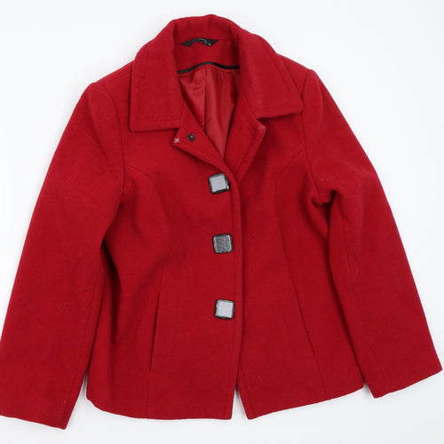 BM Womens Red   Jacket Coat Size 14
