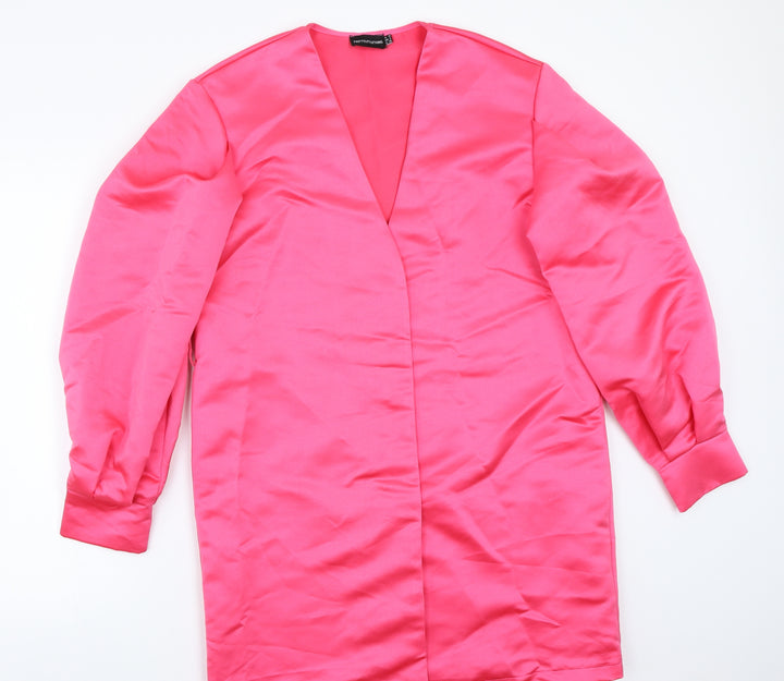 PRETTYLITTLETHING Womens Pink   Jacket Coat Size 10