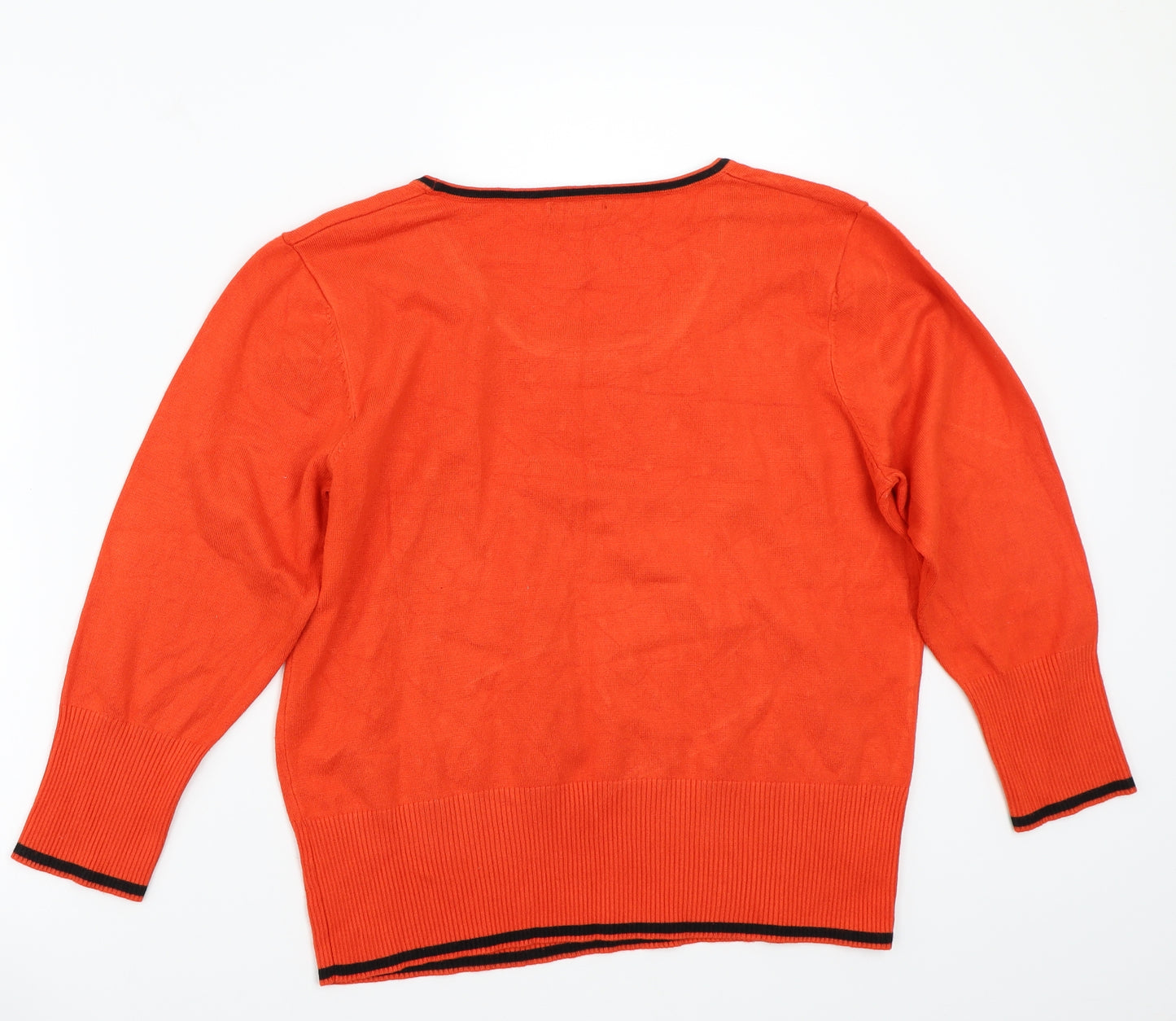Roman Womens Orange   Pullover Jumper Size 18