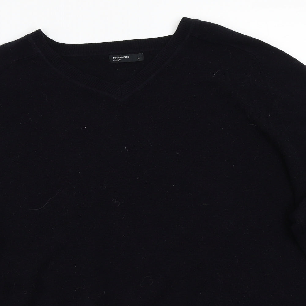 Cedar Wood State Mens Black   Pullover Jumper Size L