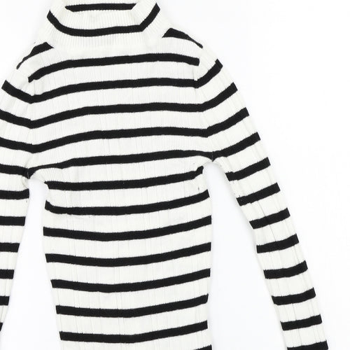 Atmosphere  Womens White Striped  Basic T-Shirt Size S