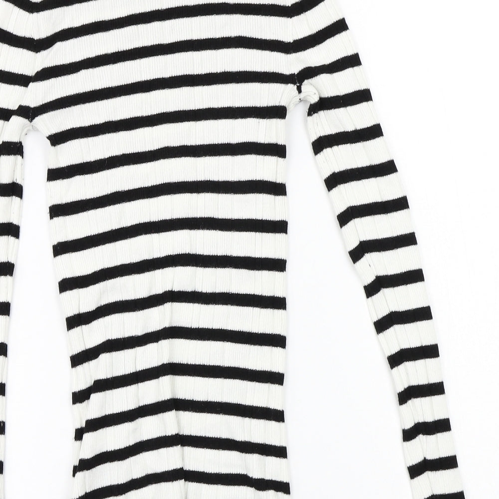 Atmosphere  Womens White Striped  Basic T-Shirt Size S