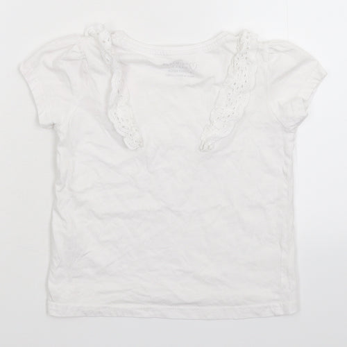 Primark Girls White   Basic T-Shirt Size 6-7 Years