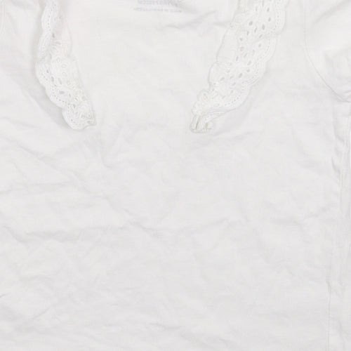 Primark Girls White   Basic T-Shirt Size 6-7 Years