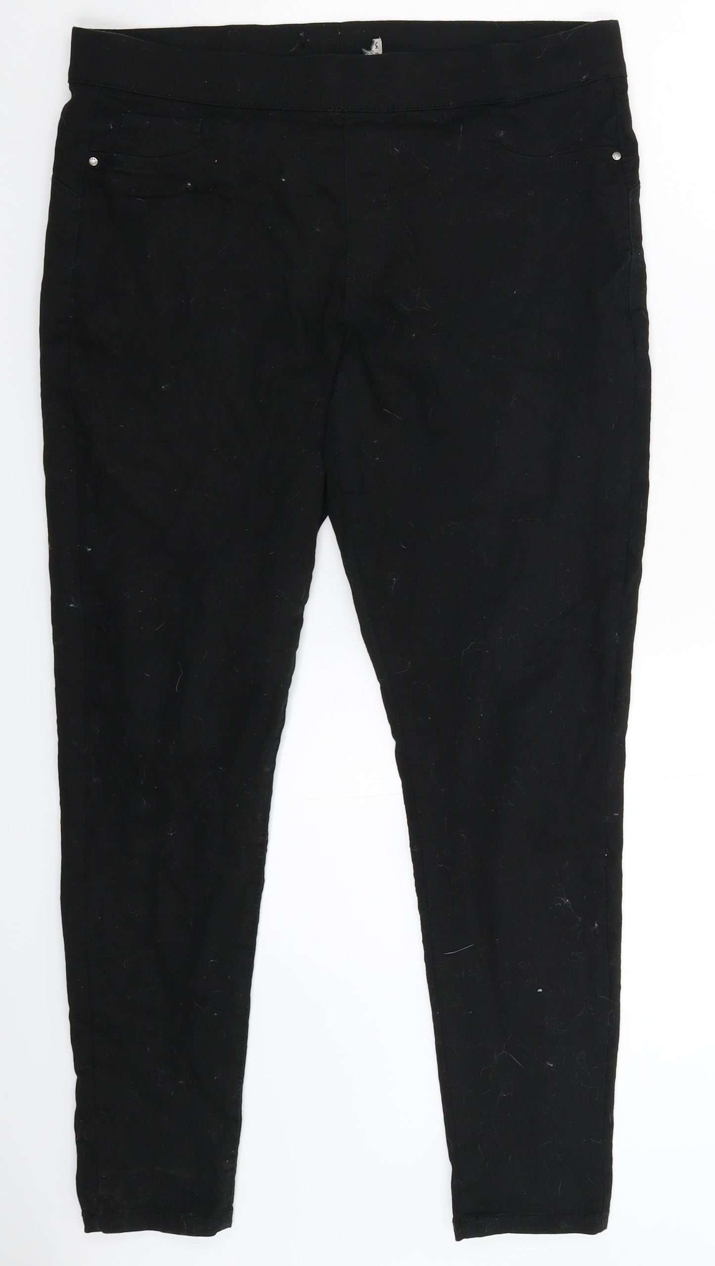Denim & Co. Womens Black  Denim Jegging Jeans Size 16 L28 in