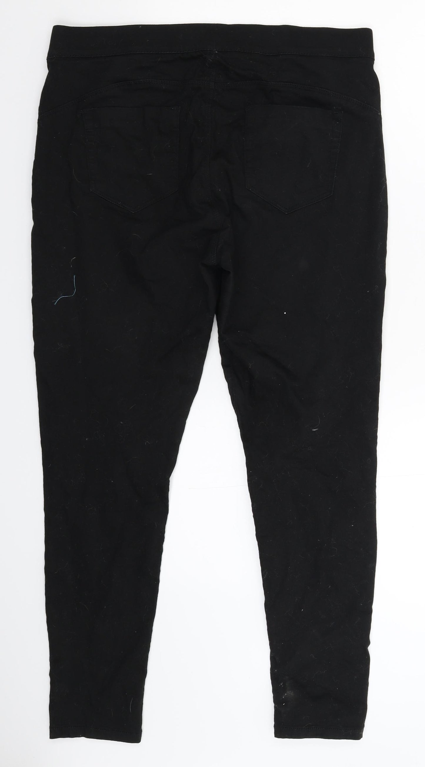 Denim & Co. Womens Black  Denim Jegging Jeans Size 16 L28 in