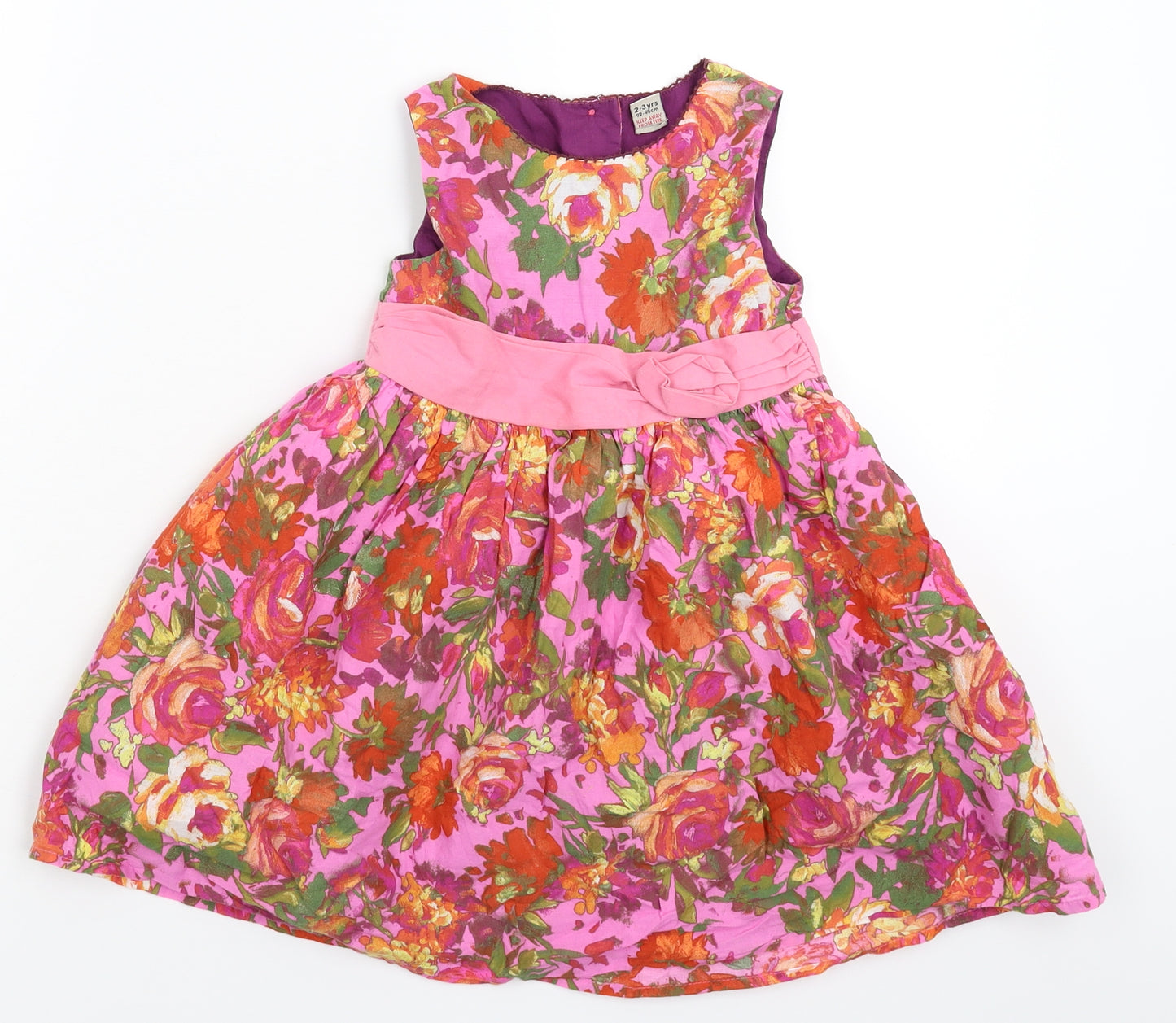 TU Girls Multicoloured Floral  Fit & Flare  Size 2-3 Years