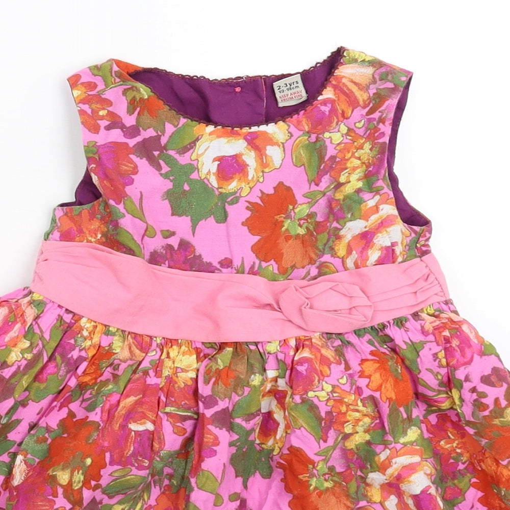 TU Girls Multicoloured Floral  Fit & Flare  Size 2-3 Years