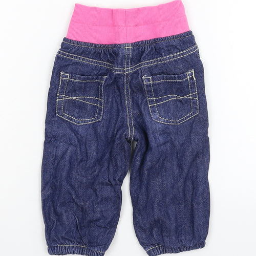 F&F Girls Blue   Jogger Jeans Size 6-9 Months
