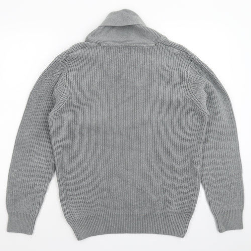 Blue Harbour Mens Grey  Knit Pullover Jumper Size L
