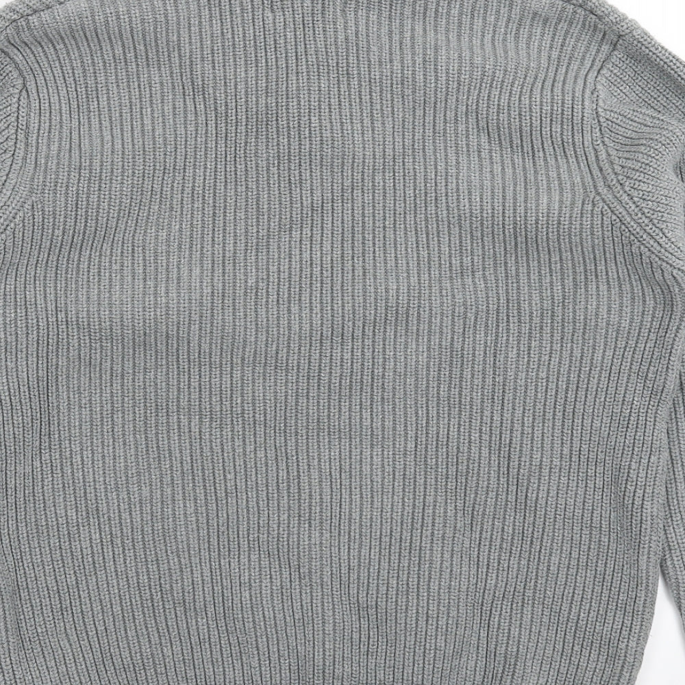 Blue Harbour Mens Grey  Knit Pullover Jumper Size L