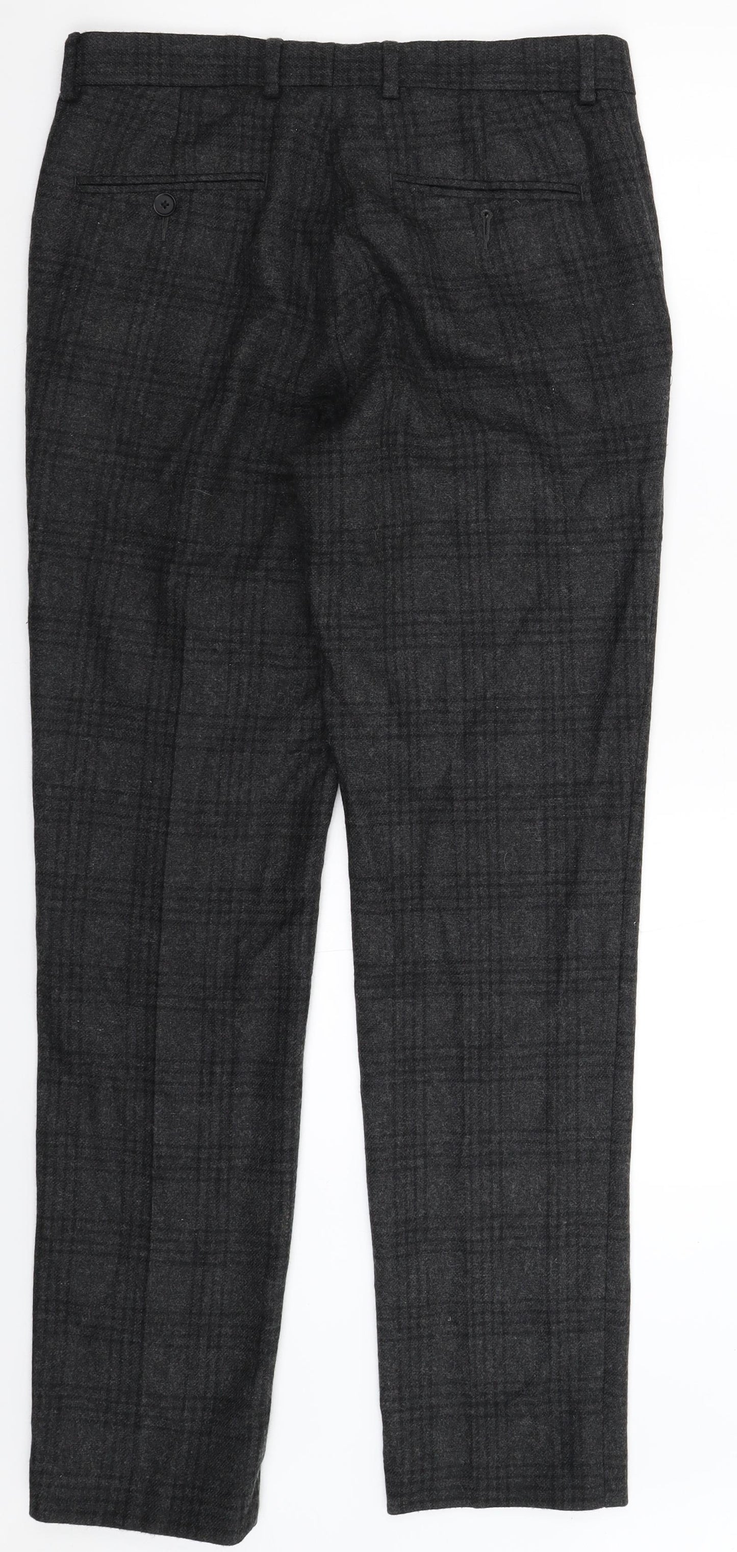 Shire Mens Grey Check  Dress Pants Trousers Size 32 L33 in