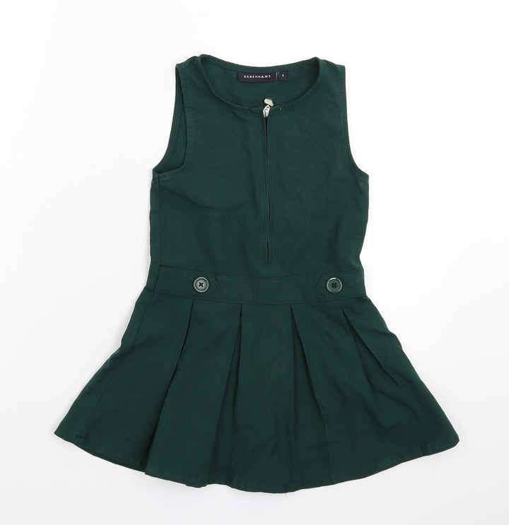 Debenhams Girls Green Fit & Flare Size 4 Years