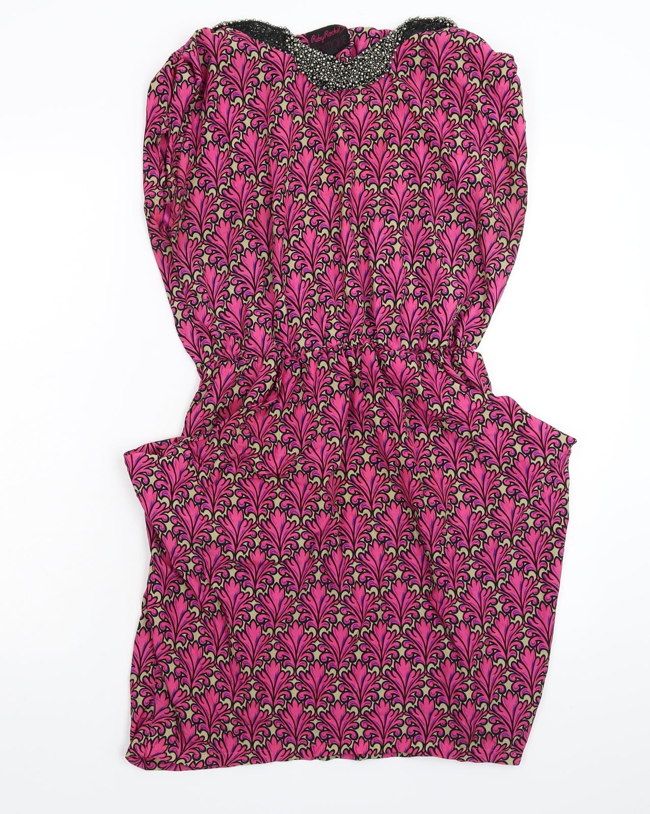 Pink Boutique Womens Pink Floral  Fit & Flare  Size 10