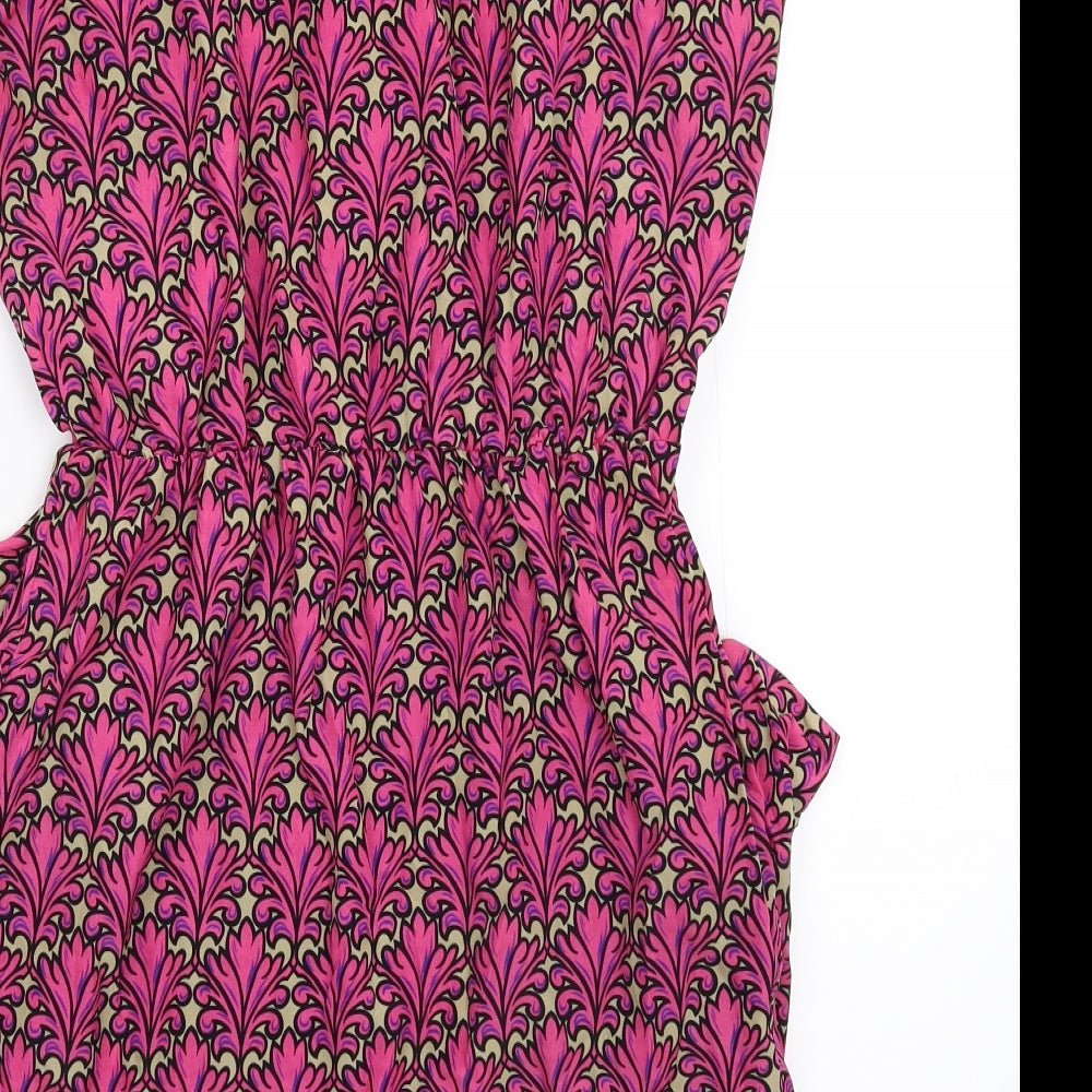 Pink Boutique Womens Pink Floral  Fit & Flare  Size 10