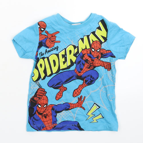Primark Boys Blue   Basic T-Shirt Size 2-3 Years  - Spiderman