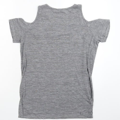 Atmosphere Womens Grey Striped  Basic T-Shirt Size 12