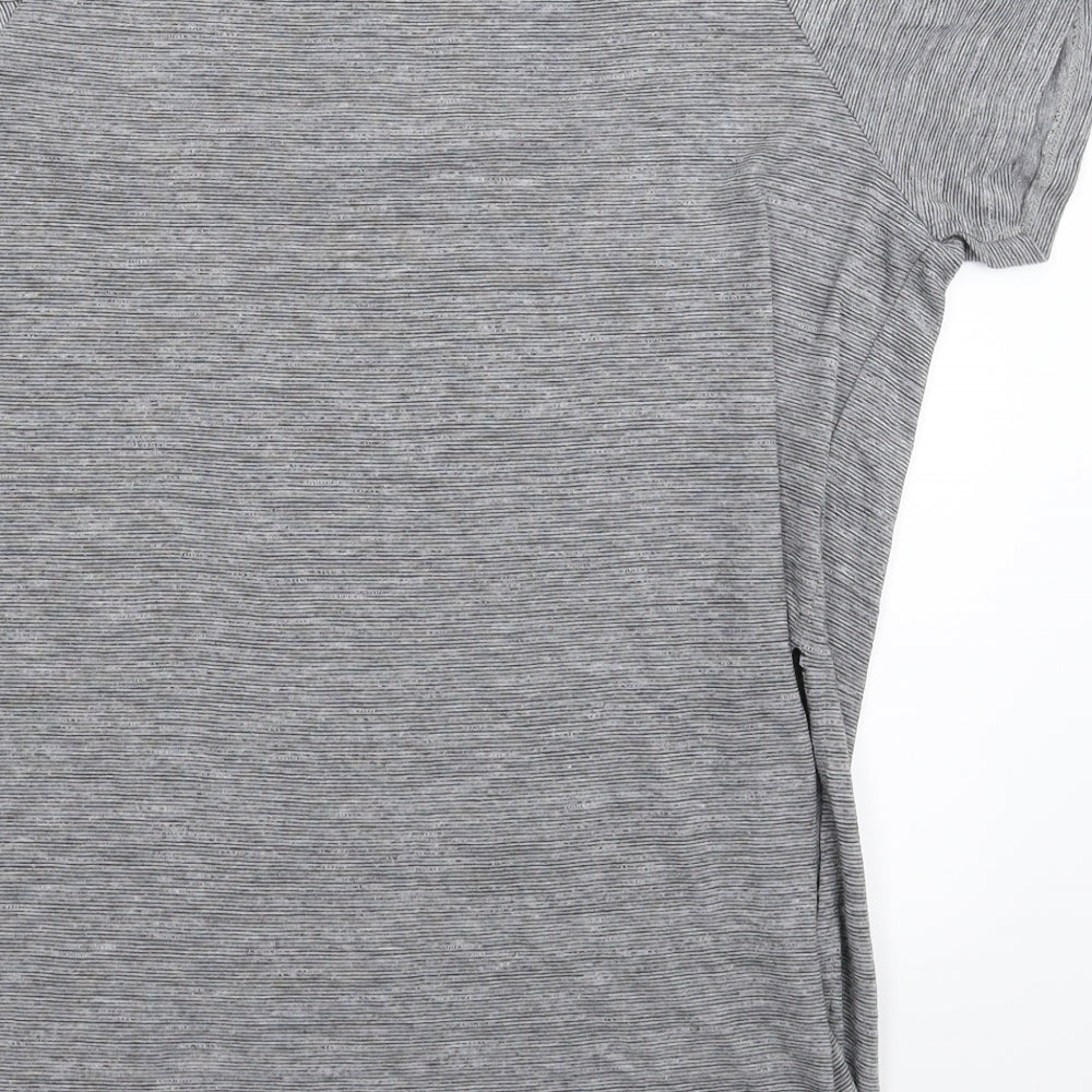 Atmosphere Womens Grey Striped  Basic T-Shirt Size 12