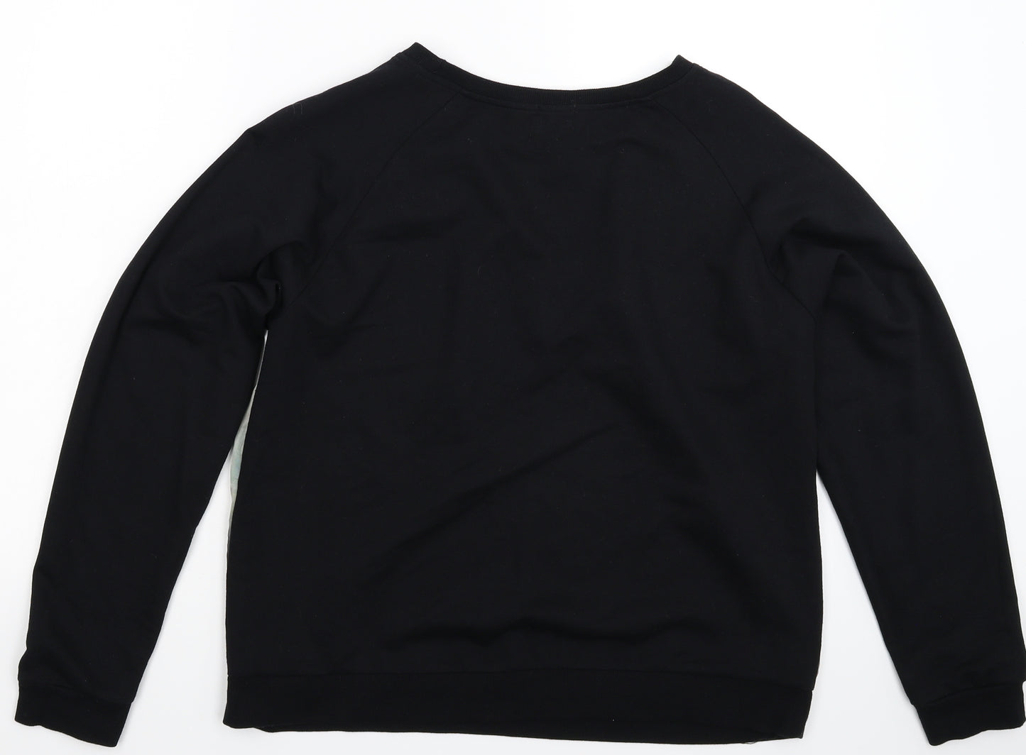 B You Womens Black Floral  Pullover Sweatshirt Size 14