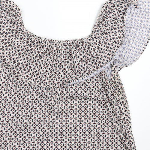 H&M Womens Multicoloured Geometric  Basic T-Shirt Size S