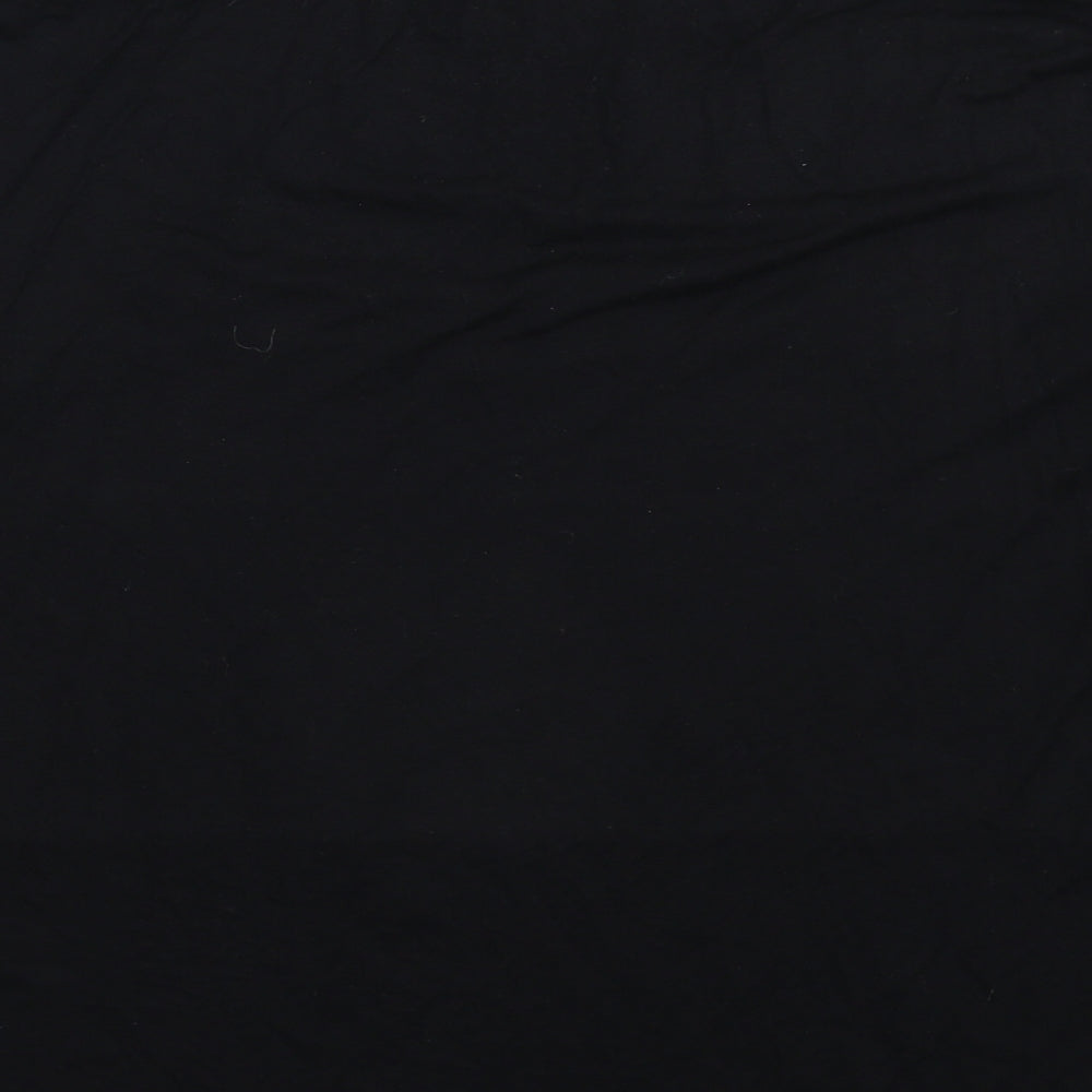 Select Womens Black Animal Print  Basic T-Shirt Size 8