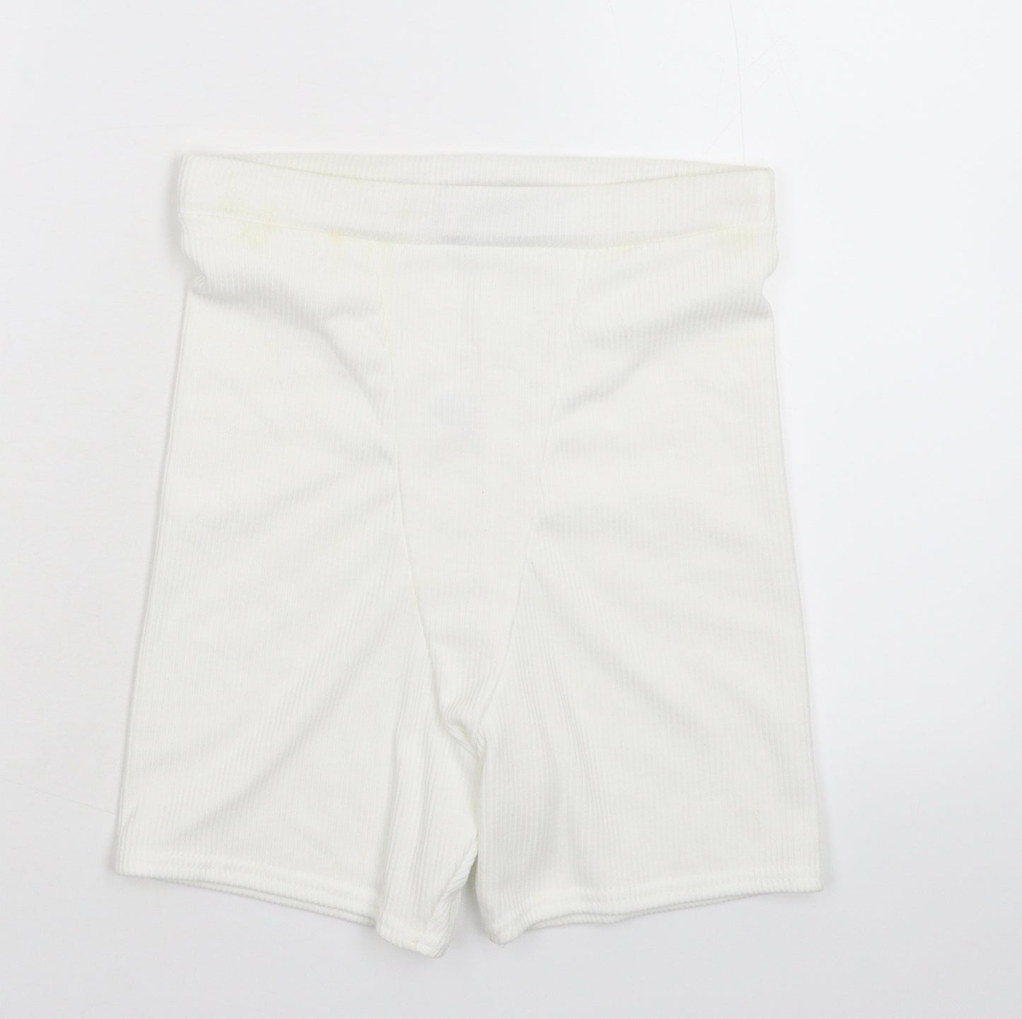 PRETTYLITTLETHING Womens White   Compression Shorts Size 10