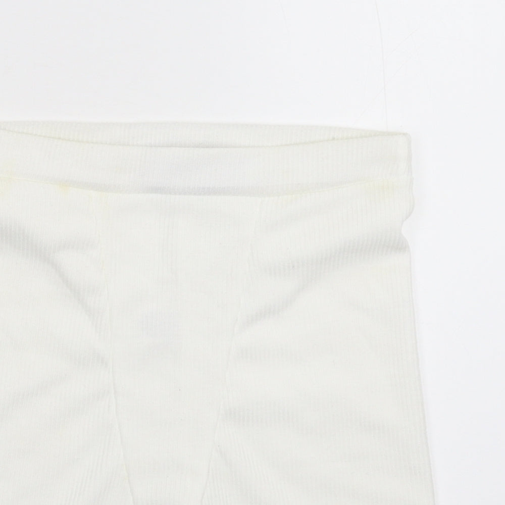 PRETTYLITTLETHING Womens White   Compression Shorts Size 10