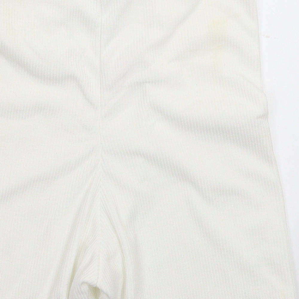 PRETTYLITTLETHING Womens White   Compression Shorts Size 10
