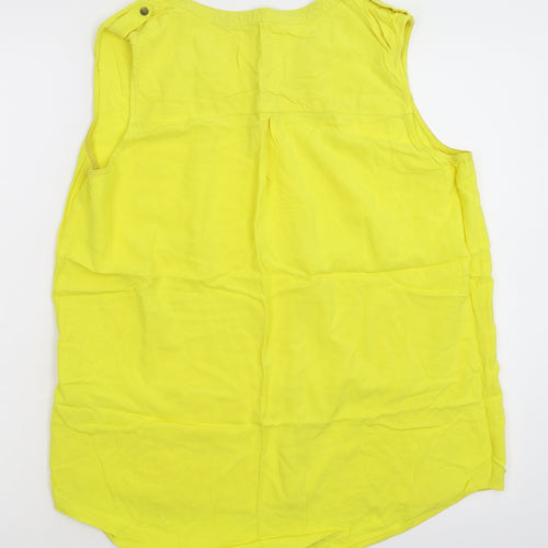 Peacocks Womens Yellow   Basic Tank Size 14