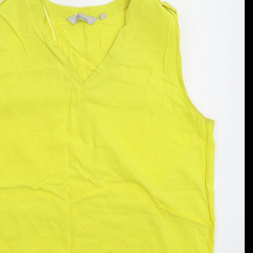 Peacocks Womens Yellow   Basic Tank Size 14
