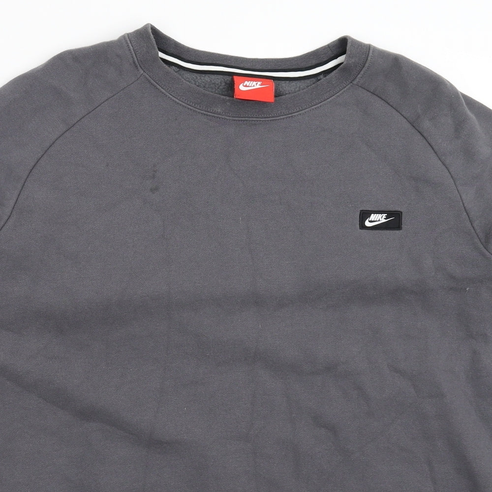 Nike Mens Grey   Pullover Sweatshirt Size L