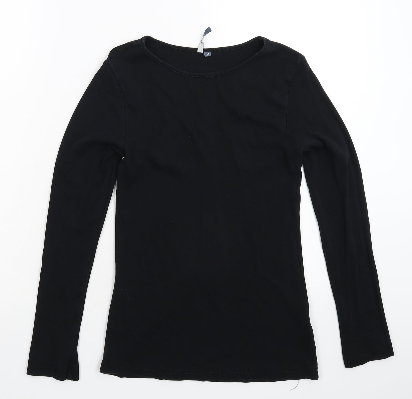 E-vie Womens Black   Basic T-Shirt Size 12