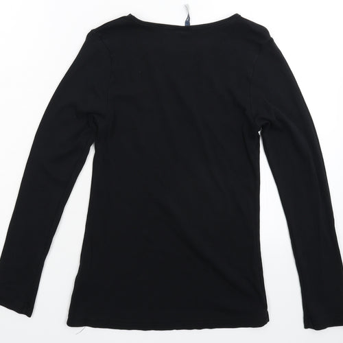 E-vie Womens Black   Basic T-Shirt Size 12