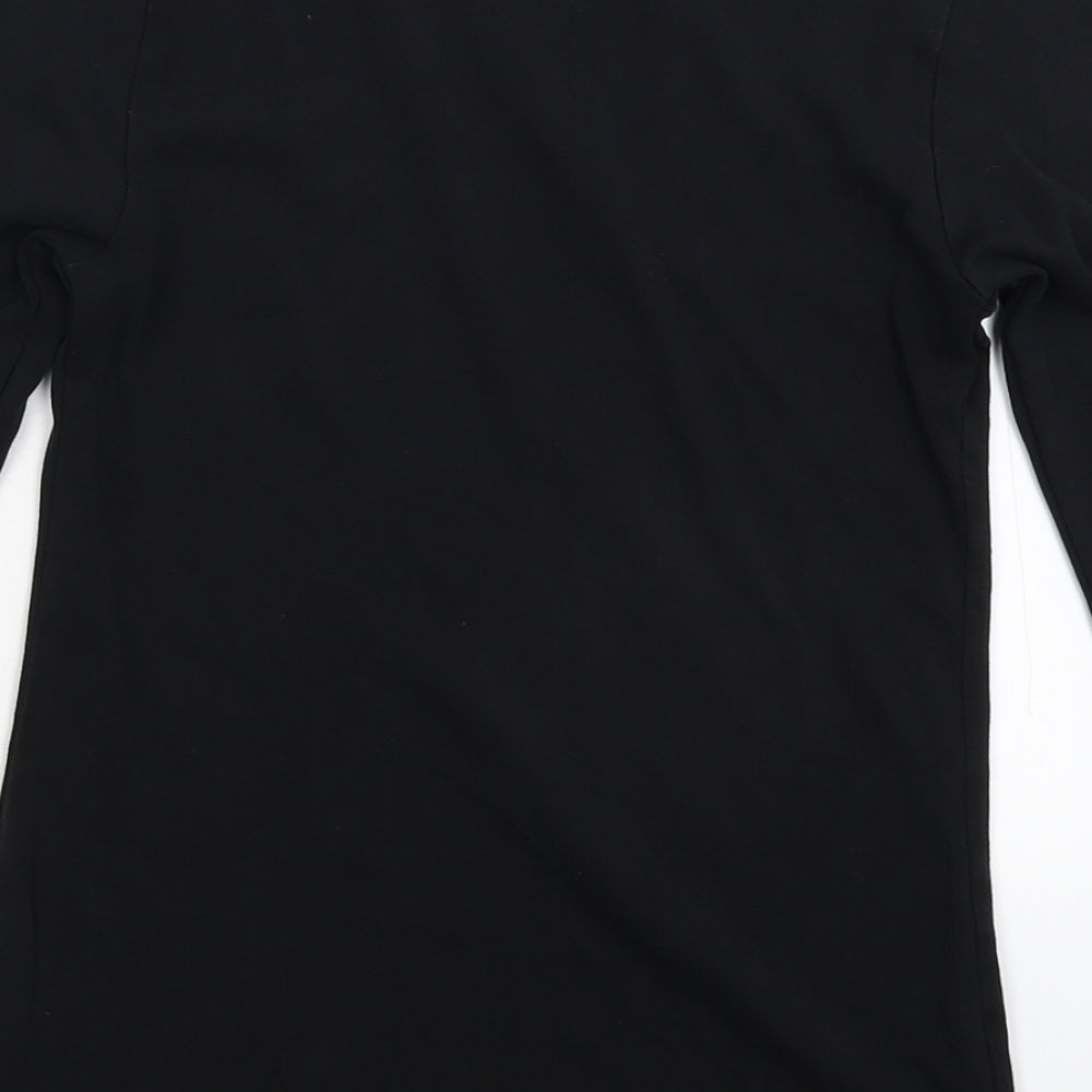 E-vie Womens Black   Basic T-Shirt Size 12