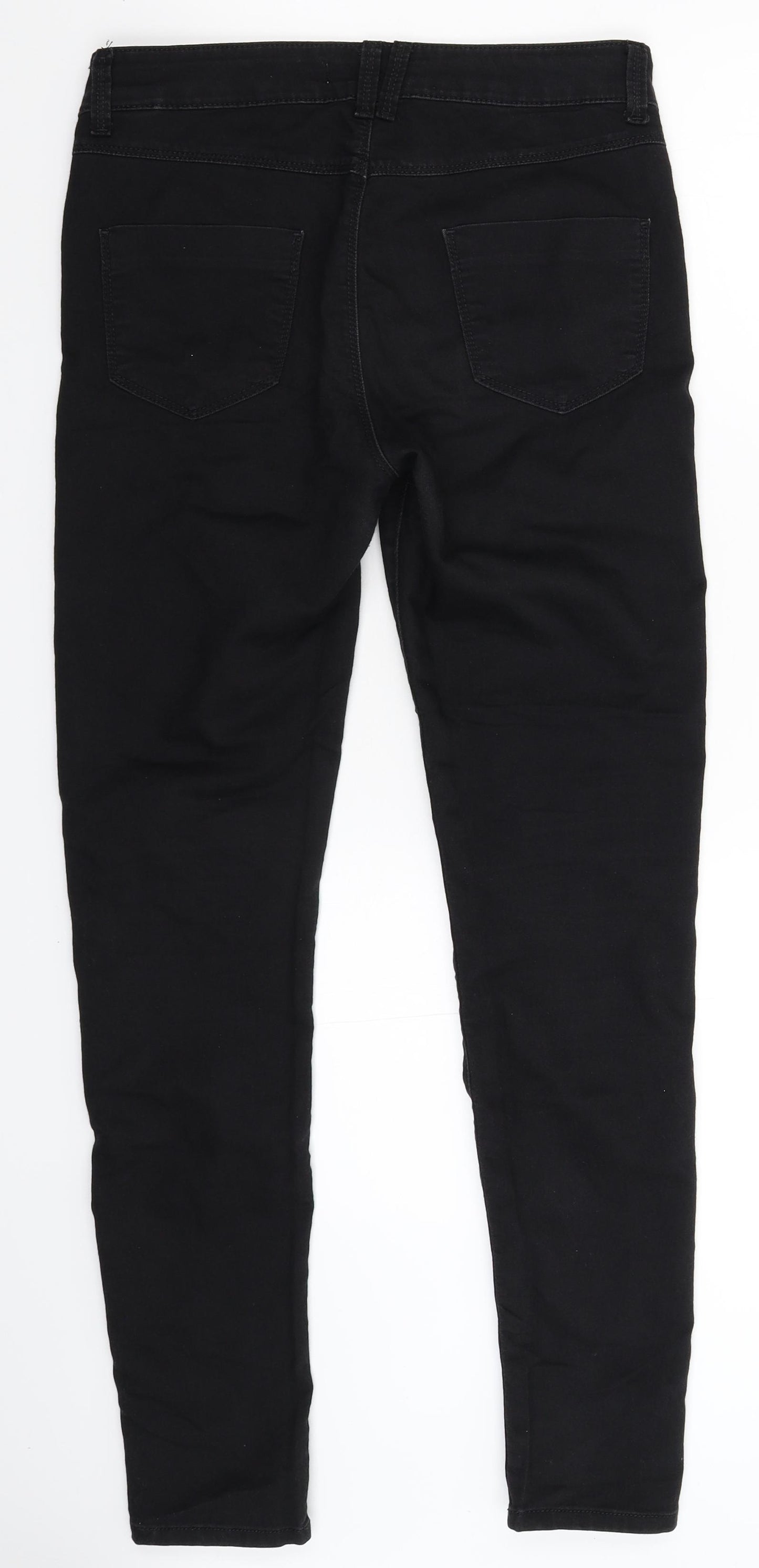 Preworn Womens Black  Denim Skinny Jeans Size 31 in L29 in